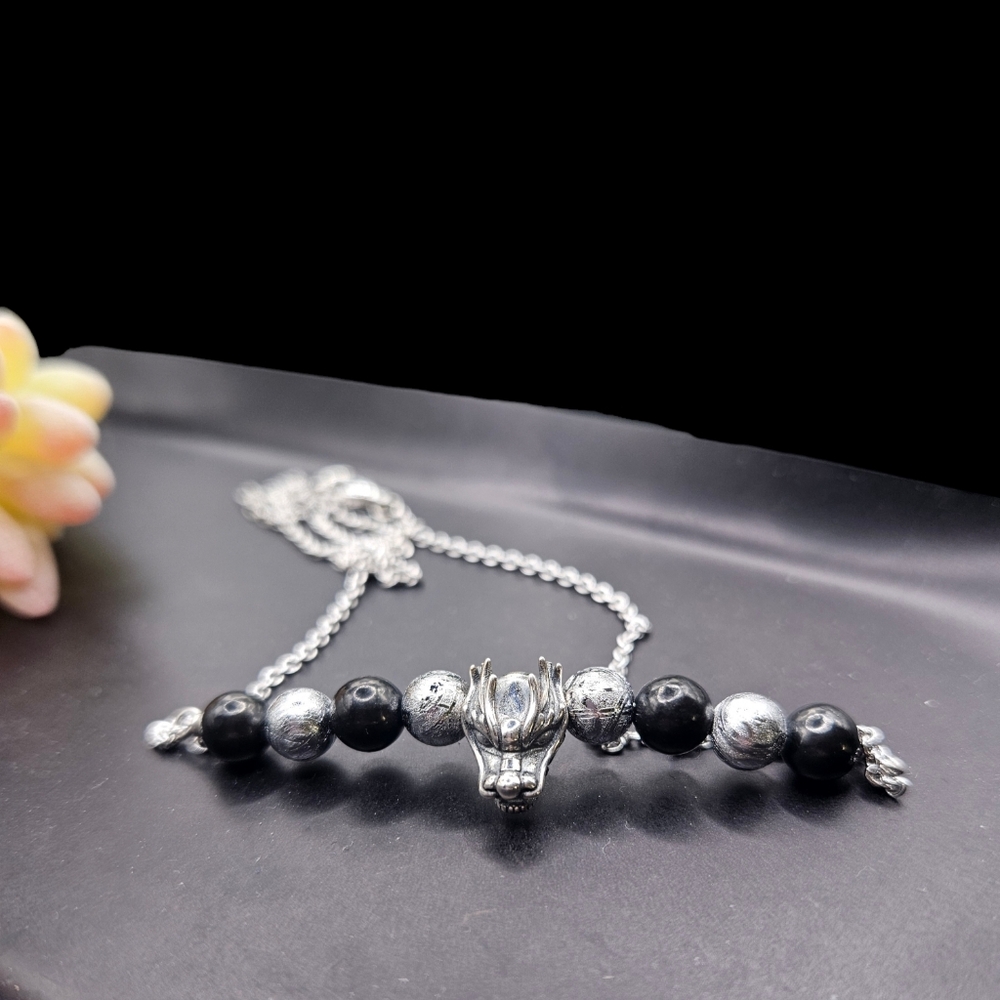 Shungite and Meteorite Necklace